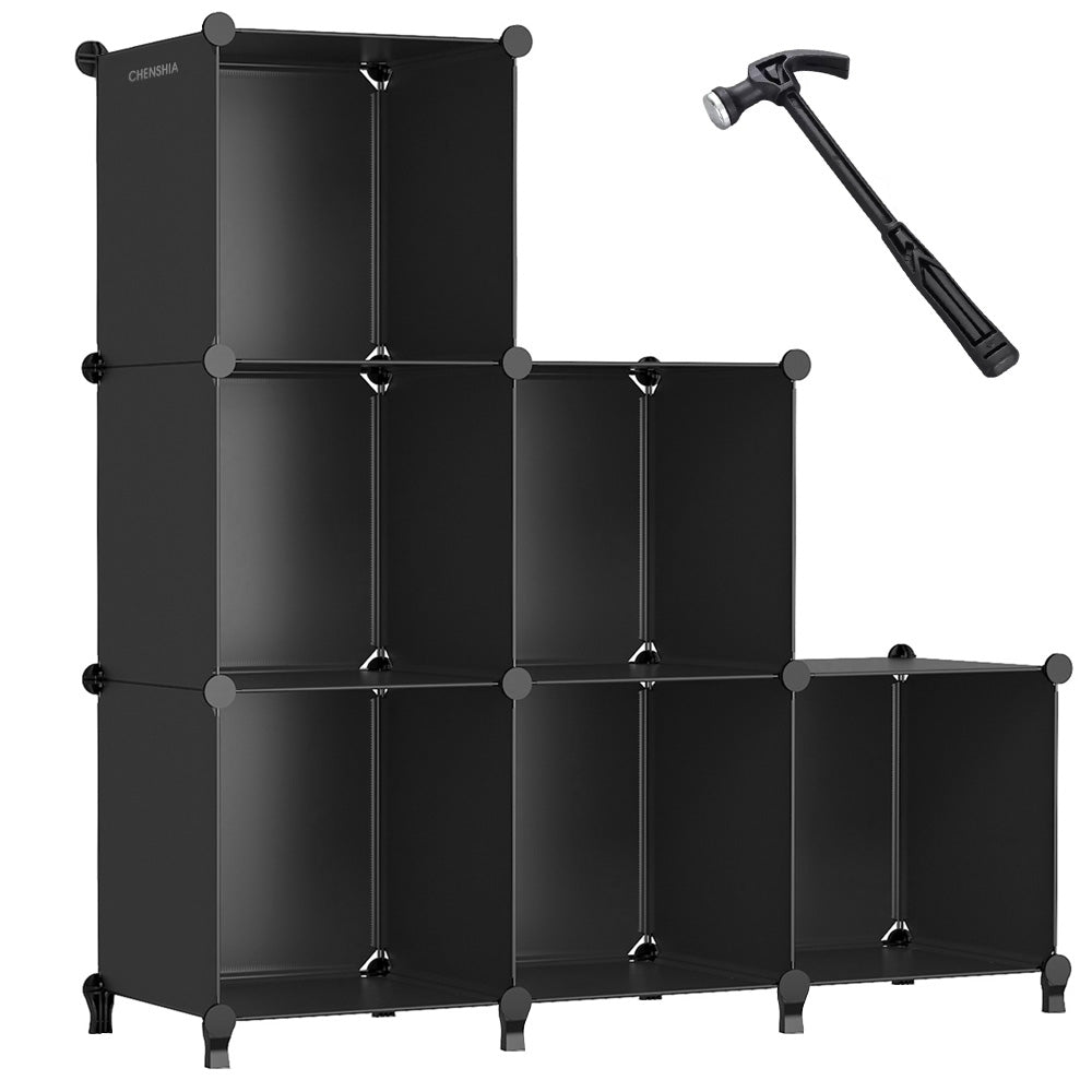 6 Cube Closet Storage Organizer,DIY Stackable Plastic Shelving Home