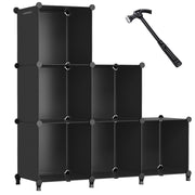 6 Cube Closet Storage Organizer,DIY Stackable Plastic Shelving Home
