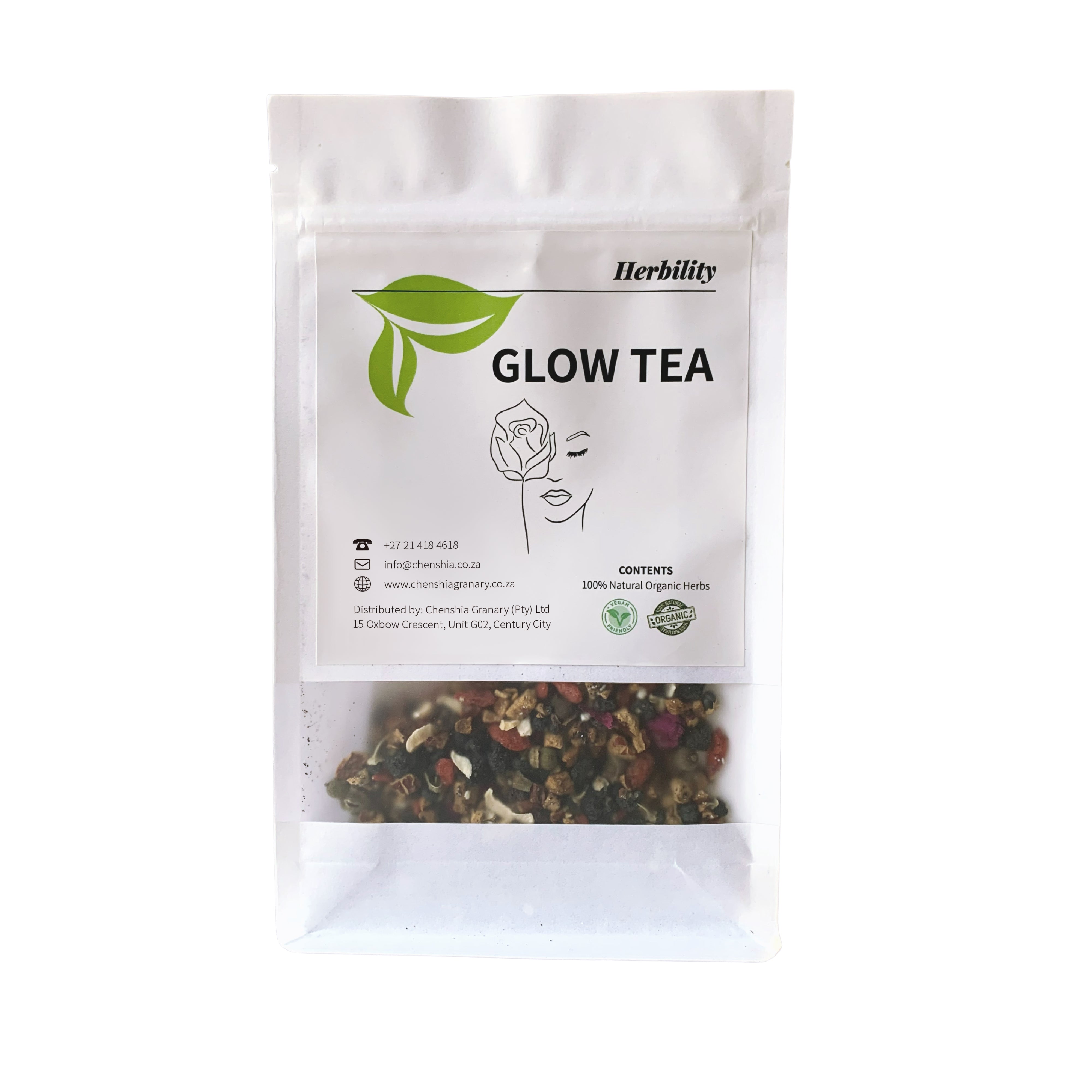 Herbility Organic Skin Glow Tea Anti-Aging Herbal Detox Infusion
