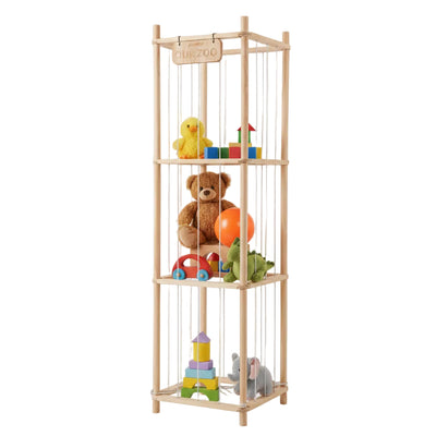 Plush Toy Storage Zoo Wooden Stuffed Animal Cage Vertical Organiser Stand