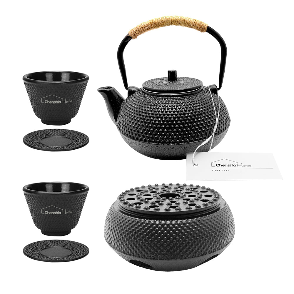 Japanese Cast Iron Tea Set - 6-Piece