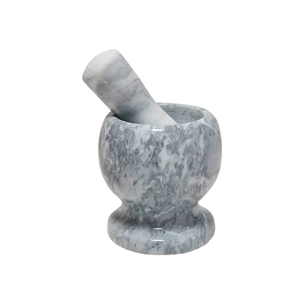 Natural Marble Mortar & Pestle - Grey