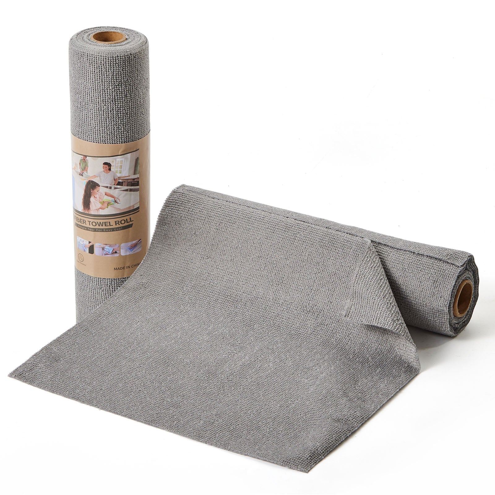 Reusable Microfiber Cleaning Dish Cloth Rolls - 40 Pack