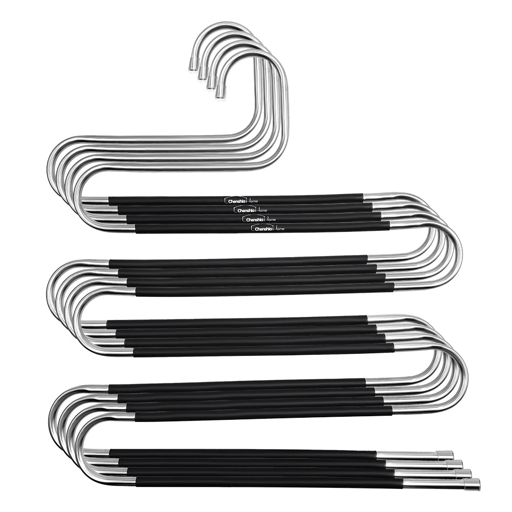 Stainless Steel Multi Trouser Hangers - 4-Pack