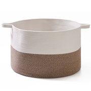 90L Cotton Rope Laundry Basket - White